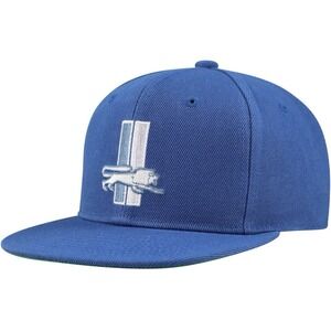 Youth Mitchell & Ness Blue Detroit Lions Gridiron Classics Ground Snapback Hat‎